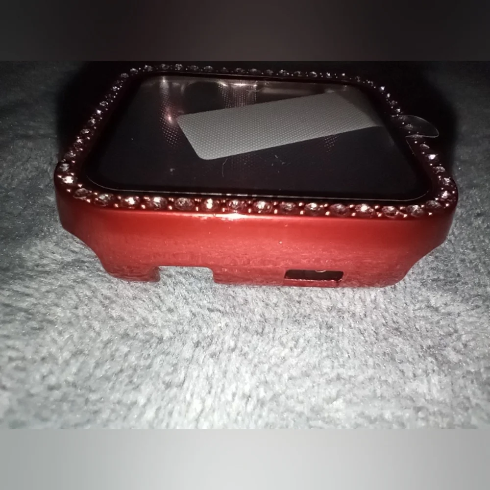 New Red Bling Apple Smartwatch Case